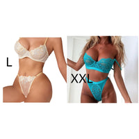 Lightweight Mesh Embroidered Floral Steel Ring Bra Panties Women's Suit
