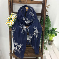 Spring And Summer Women's Artistic Ethnic Style Shawl Cotton Linen Versatile Long