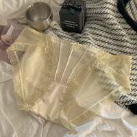 Hollow Out Lace Low Waist Underwear Female Cotton Antibacterial