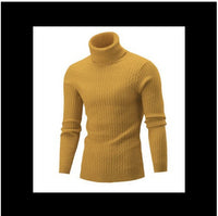 Men's Turtleneck Solid Color Twisted Sweater
