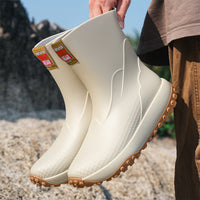 Mid And Low Tube Men's Rain Boots Outdoor Non-slip Waterproof Shoes