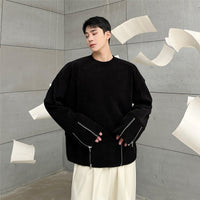 Men's Long Sleeved Round Neck Pullover Top Bottoming Shirt