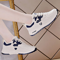 Korean Style All-matching And Lightweight Running Leather Casual Daddy Shoes Women