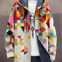 Fashionable Digital Printed Fleece Men's Jacket