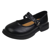 Retro Round Toe Low Cut Women's Shoes