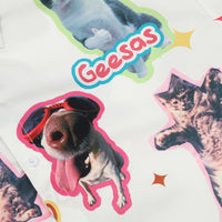 Full Printed Cartoon Short-sleeved Shirt For Men