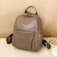 Stylish And Versatile Womens First-Layer Cowhide Backpack