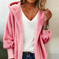 Hooded Loose Women's Plush Casual Jacket