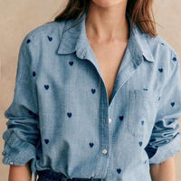 Long-sleeved Shirt With European And American Style Design