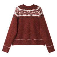 Christmas Sweater Cardigan Winter Slimming Two-tone Coat
