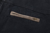 American Retro Loose Casual Long Sleeve Polo Collar Jacket