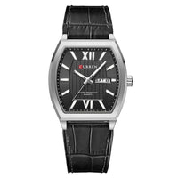 Dual-calendar Casual Leather Wristwatch Couples Watch