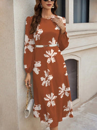 New Womens Retro Soft-style Printed Dress