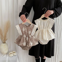 Baby Girl Fashionable Embroidery Lace Sleeve Dress