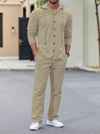 Mens Relaxed Fit Long Sleeve Suit With A Minimalist Design