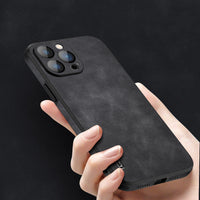 Sheepskin Mobile Phone Case With Lens Film