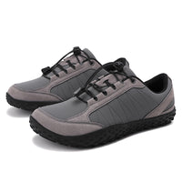 Men's Suede Leather Hiking Shoes Wide Toe Outdoor