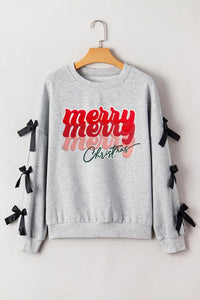 Fashion Ribbon Slit Letter Shirt For Women