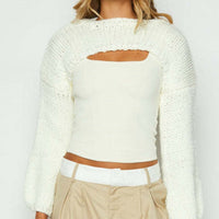 Temperament Long Sleeve Short Casual Sweater