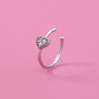 European and American cross-border personality trend nose studs exquisite micro-diamond body piercing false nose ring crown nose clip zircon accessories