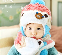 Bear Three-color Ear Protection Two-piece Set