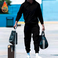 Men's Loose-Fit Two-Piece Sports Sweatshirt Set