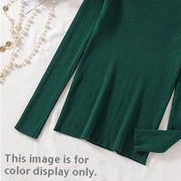 Women's Half Turtleneck Sweater Long Sleeve Pullover Bottoming Shirt