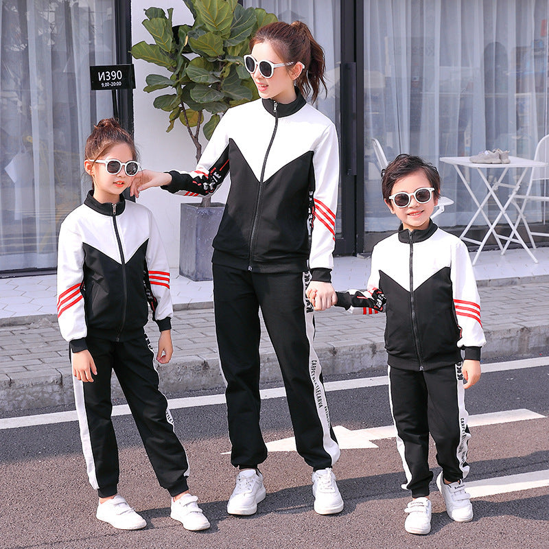 Parent-child Sportswear Mother-daughter Father-son Suit School Uniform