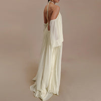 Women's Sexy Halterneck Backless Loose Simple Dress