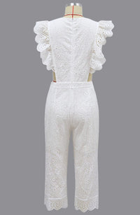 European And American New Women's Round Neck Slim Jumpsuit