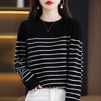 Autumn And Winter Women's Wool Sweater New Fashion Round Neck Inner Wear