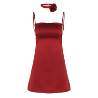 Women's Sling Backless Lace Up Nightdress Temperament
