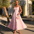 French-style Beach Vacation Maxi Slip Dress For Women