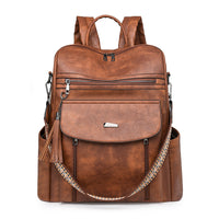 PU Retro Lady's Bags Large Capacity Women's Backpack