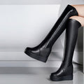 Over-the-knee Long-tube Wedge Heel Heightening And Slimming Stretch Boots