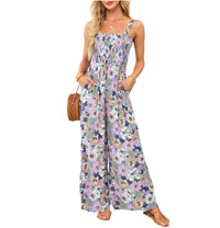 Womens Sleeveless Jumpsuit With Floral Print