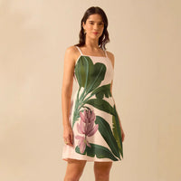 Tropical Print Feminine Resort Dress