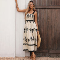 Womens Resort-style Printed Slip Dress