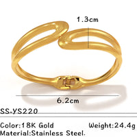 Non-fading Versatile Open-style Stainless Steel Bracelet For Women