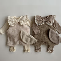 Baby Thickened Fleece Overalls Boy Baby Bodysuit Shorts