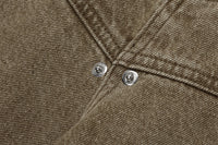 Men's Washed And Worn Raw Edge Denim Shorts