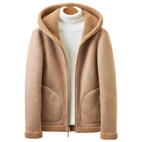 Lamb Cashmere Men's Thickened Coat Double Sided