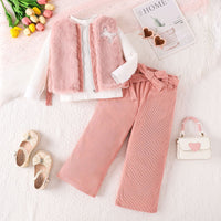 Winter Girls' Suit Pattern Solid Color