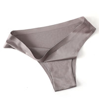 Underwear Women's Ice Silk Seamless Low Waist  One Piece Large Size Cotton Briefs