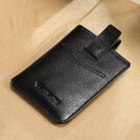 Anti-theft, Slim, Top-grain Cowhide Drivers License Holder And Card Case