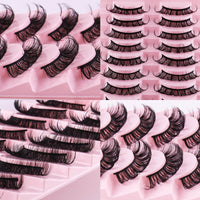 30 Pairs Of Thick Natural DD Chemical Fiber Russian Curly False Eyelashes