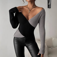 Women's Mixed Color Stripe Knitwear