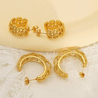 Niche High-grade Hollow C- Shaped Stud Earrings For Women