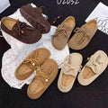 Spring And Autumn New Sand Lace-up Tassel Soft Bottom Loafers Gommino