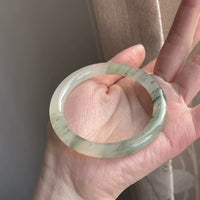 Ice-Translucent Lotus-Pink Quartzite Jade Round-Bar Noble Consort Jade Bracelet